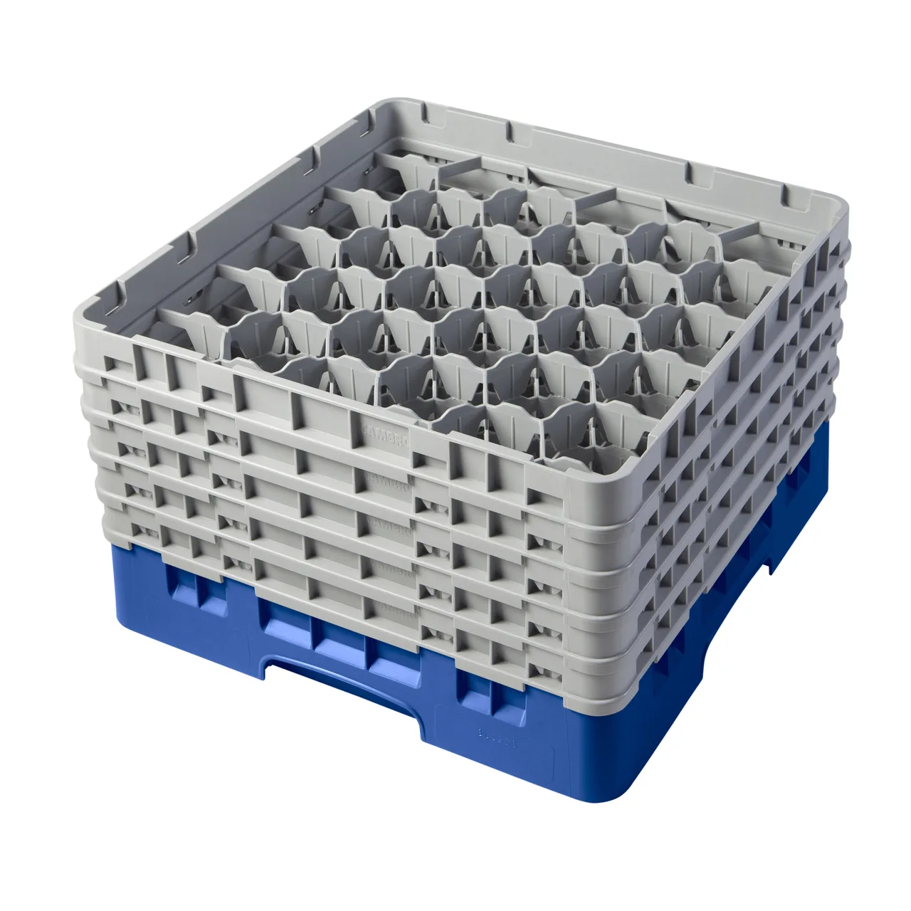 Cambro 30S958168 Camrack Glass Rack, Full Size, Blue, 19-3/4 x 19-3/4, 30 Compartments, HACCP