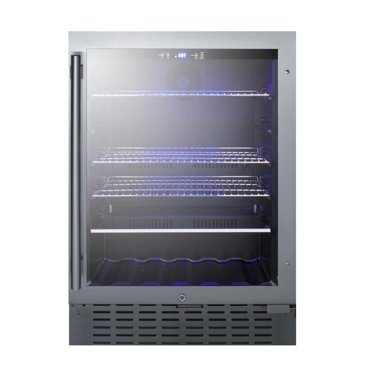 Summit SCR2466B 23" 1-Section Glass Door Beverage Merchandiser in Black, 6 Bottle