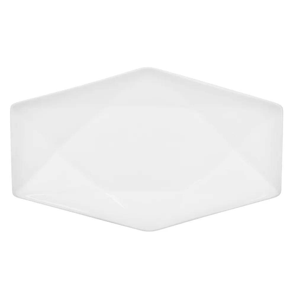 CAC China QZT-61 Crystal Platter – 16-1/2" x 10" x 2", Porcelain, Dishwasher & Microwave Safe