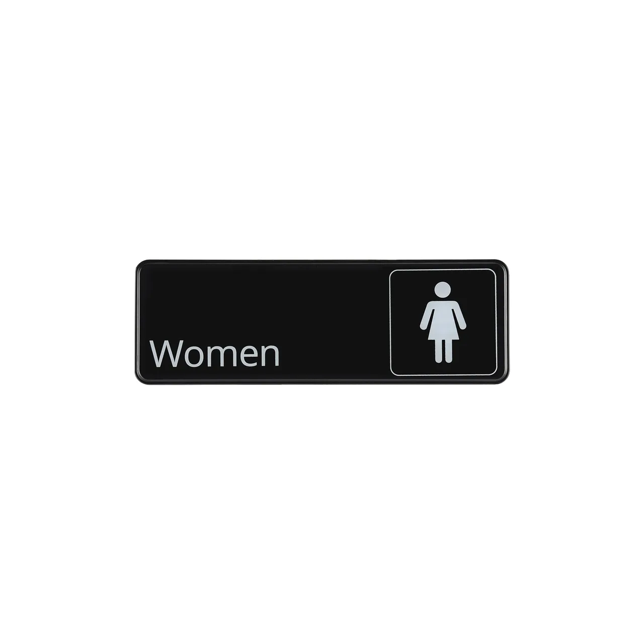 CAC China SCE3-WO27 Compliance Sign, 9" x 3"H, English, Heavy-Duty Plastic, Black