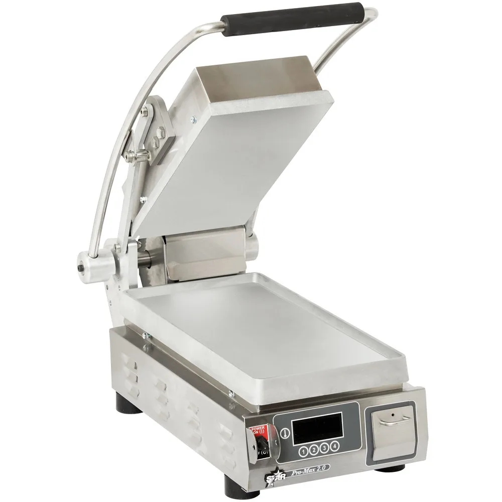 Star PST7EA-120V Single Sandwich Grill w/ Aluminum Smooth Plates, Electronic Controls, 120V