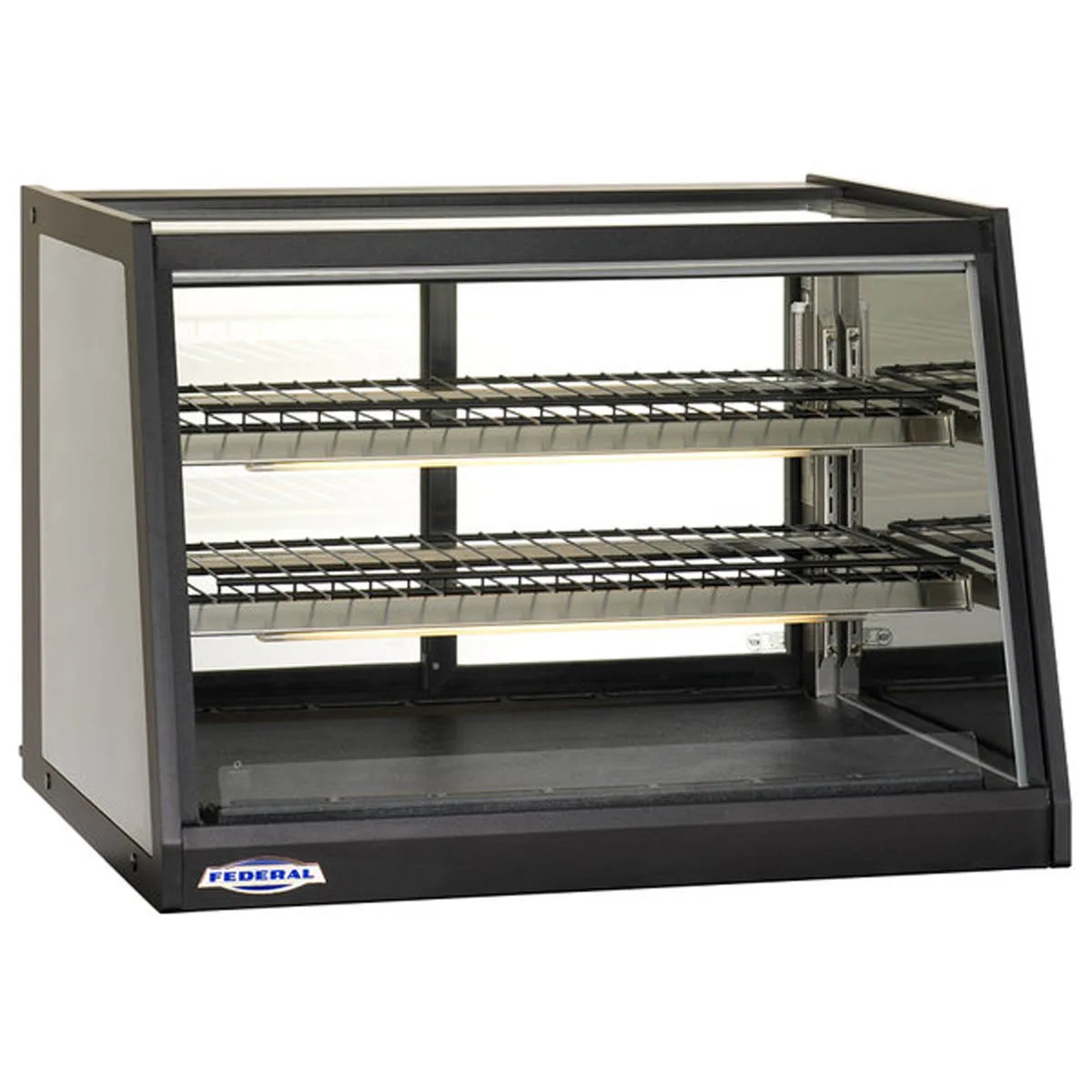 Federal Industries EH2428SS 24" 3-Glass Door Food Display, 0cuft Steel LED 2 Shelves Top Mounted