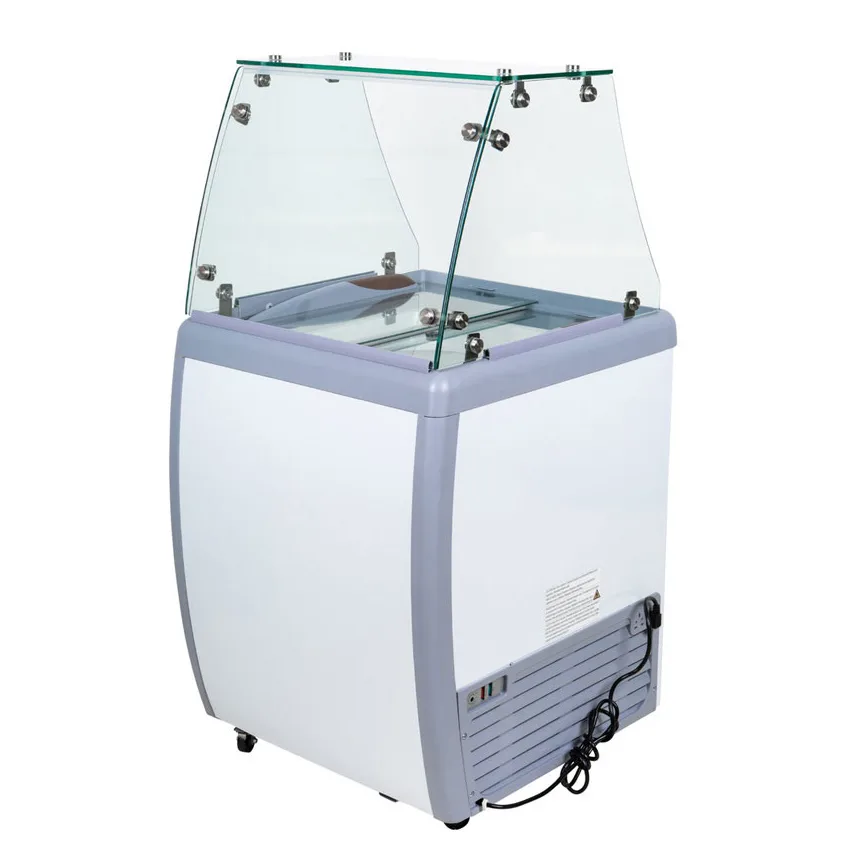 Omcan USA 44590 (FR-CN-0160-S) 26" Ice Cream Dipping Cabinet w/ Sneeze Guard