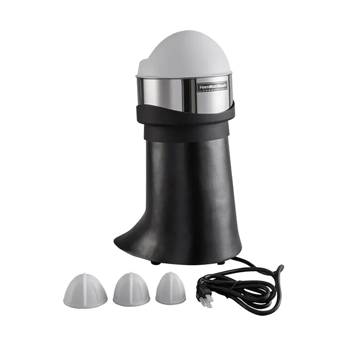 Hamilton Beach HCJ967R Electric Citrus Juicer w/ 3 Reamers, Induction Motor, Extra Tall Open Spout
