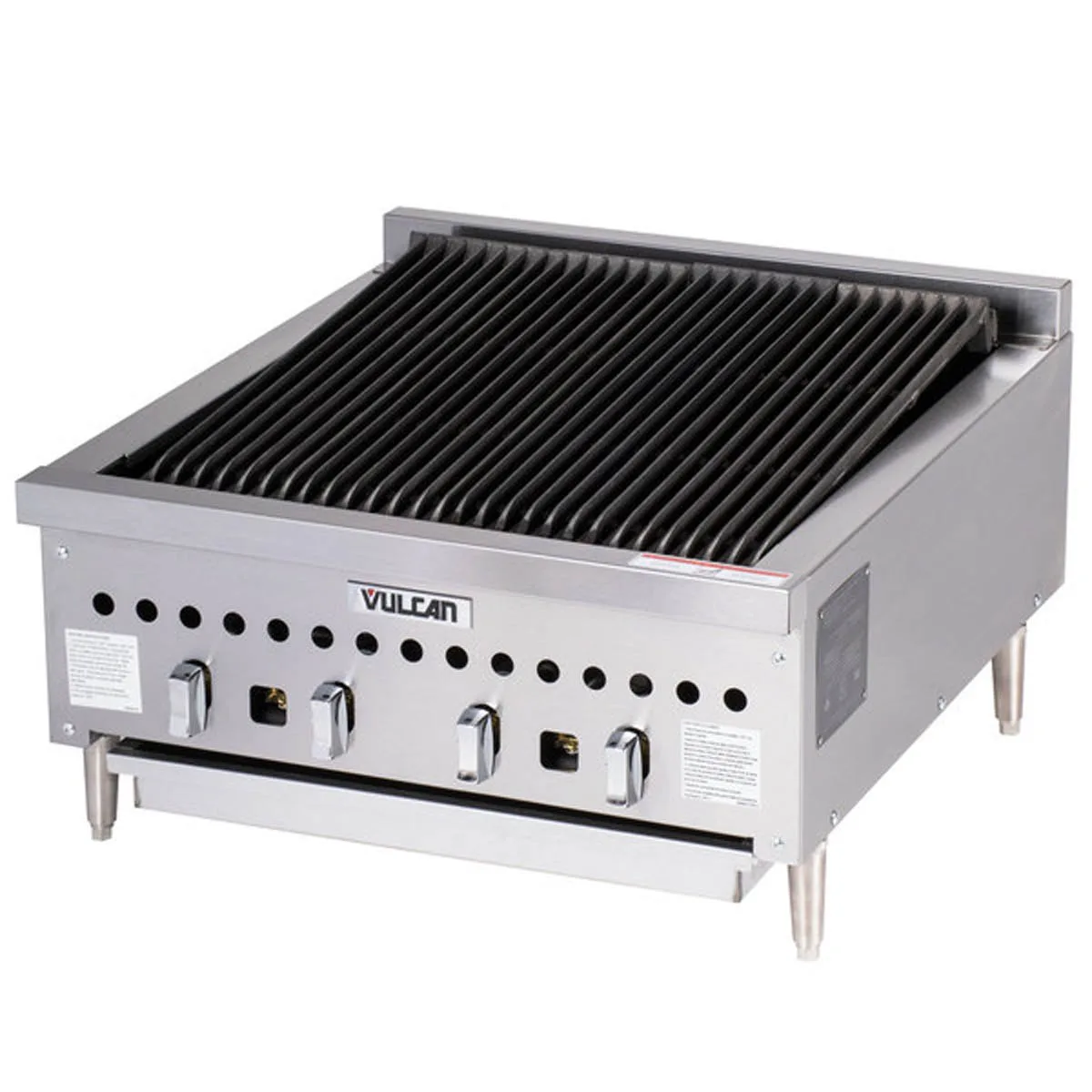 Vulcan VCCB25 25" Low Profile Countertop Gas Radiant Charbroiler w/ (4) Burners, 58.000 BTU