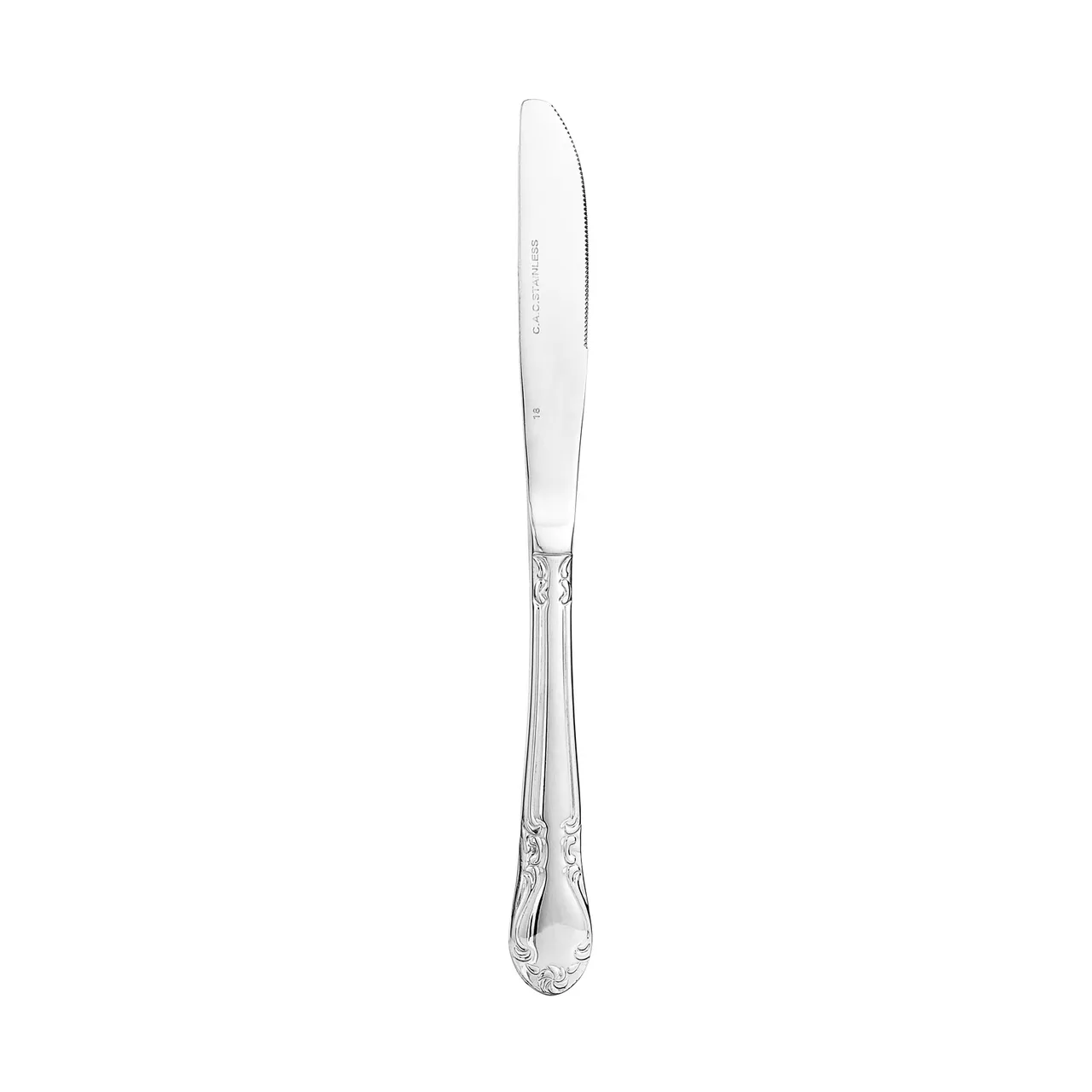 CAC China 8023-08 Glamour Dinner Knife, 9 3/8" Length, Heavy Weight, 18/8 Stainless Steel - 1 Dozen