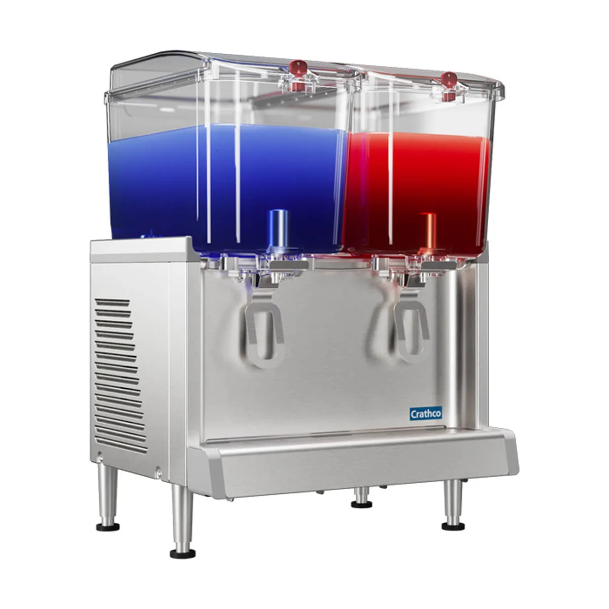 Crathco CS-2D-16-290 (BPA FREE) Beverage Dispenser with 2 Bowl, Agitator - 4.75 Gal (each) - 1/10 Hp