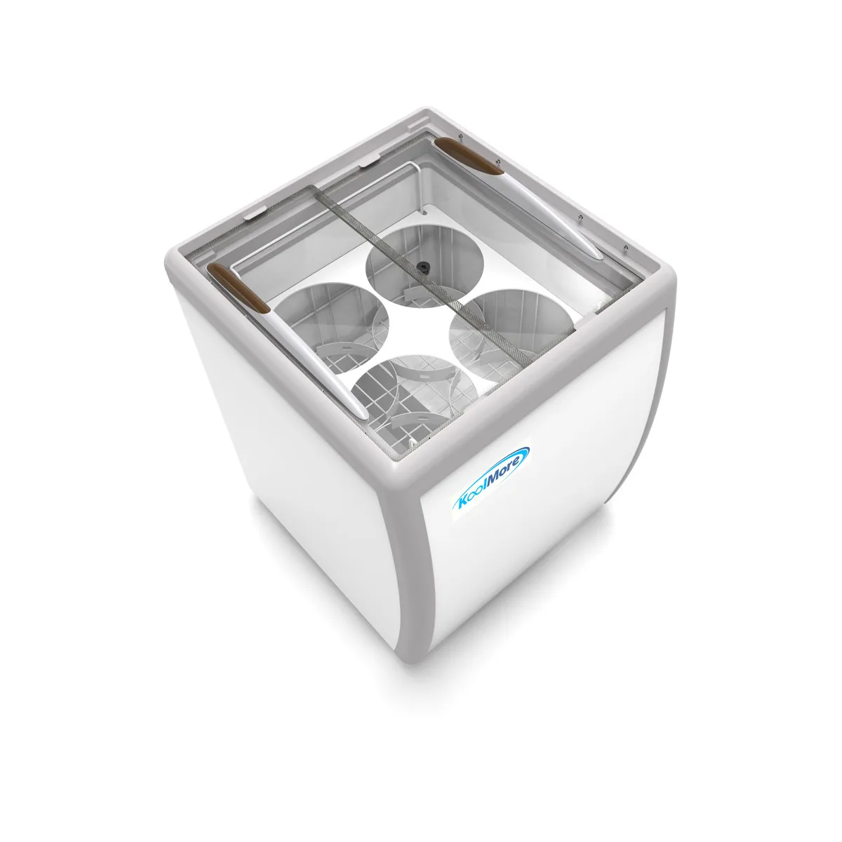 Koolmore KM-ICD-26SD 26" Gelato/Ice Cream Dipping Cabinet, 4 Tub