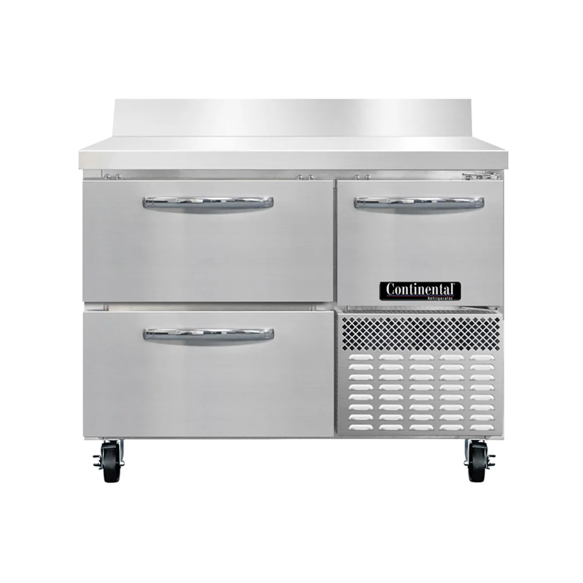 Continental Refrigerator RA43SNBS-D 43" WorkTop Refrigerator w/ 2 Drawers & 1 Half Door