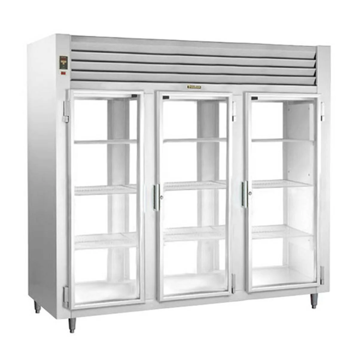 Traulsen AHT332NPUT-FHG 76" 3-Section Pass-Thru Refrigerator w/ 6 Glass Doors, Top Mount, 76 cu. ft.