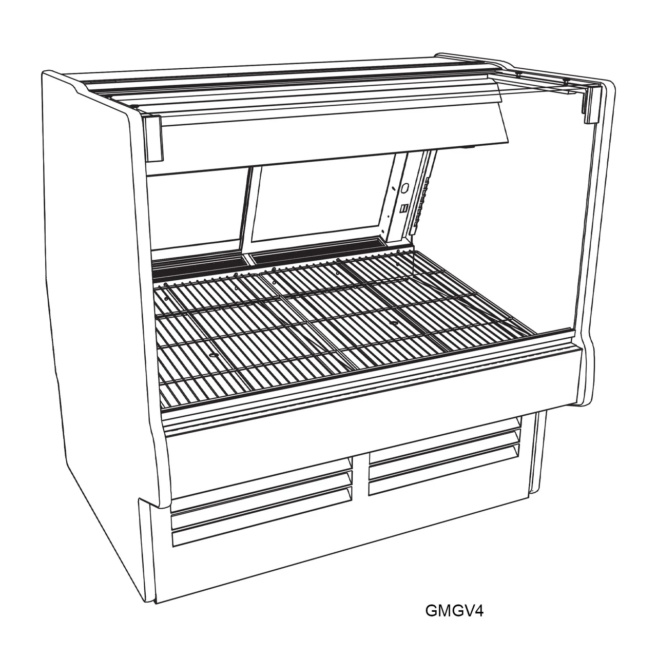 Structural Concepts GMGV12 146" Dual Service Refrigerated Display Case