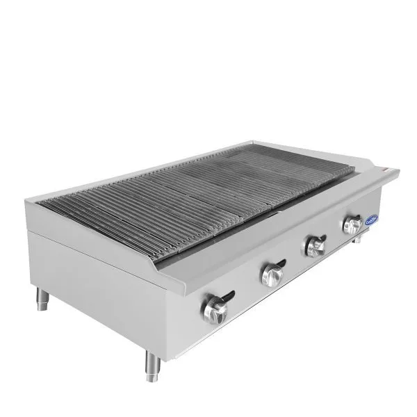 Atosa USA ATRC-48 48" Countertop Gas Charbroiler, (4) Stainless Steel Burners with Manual Controls
