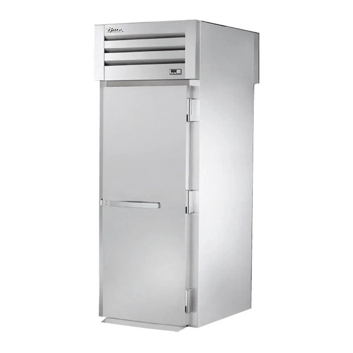 True STA1RRT-1S-1S-HC 35" 1-Section Roll-Thru Refrigerator w/ Front Solid & Rear Solid Door, Aluminum Interior-Stainless Floor