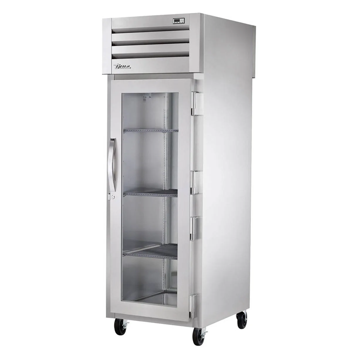 True STA1R-1G-HC 27" 1-Section Reach-In Refrigerator w/ Glass Door, Top Mounted, Aluminum Interior-Stainless Floor