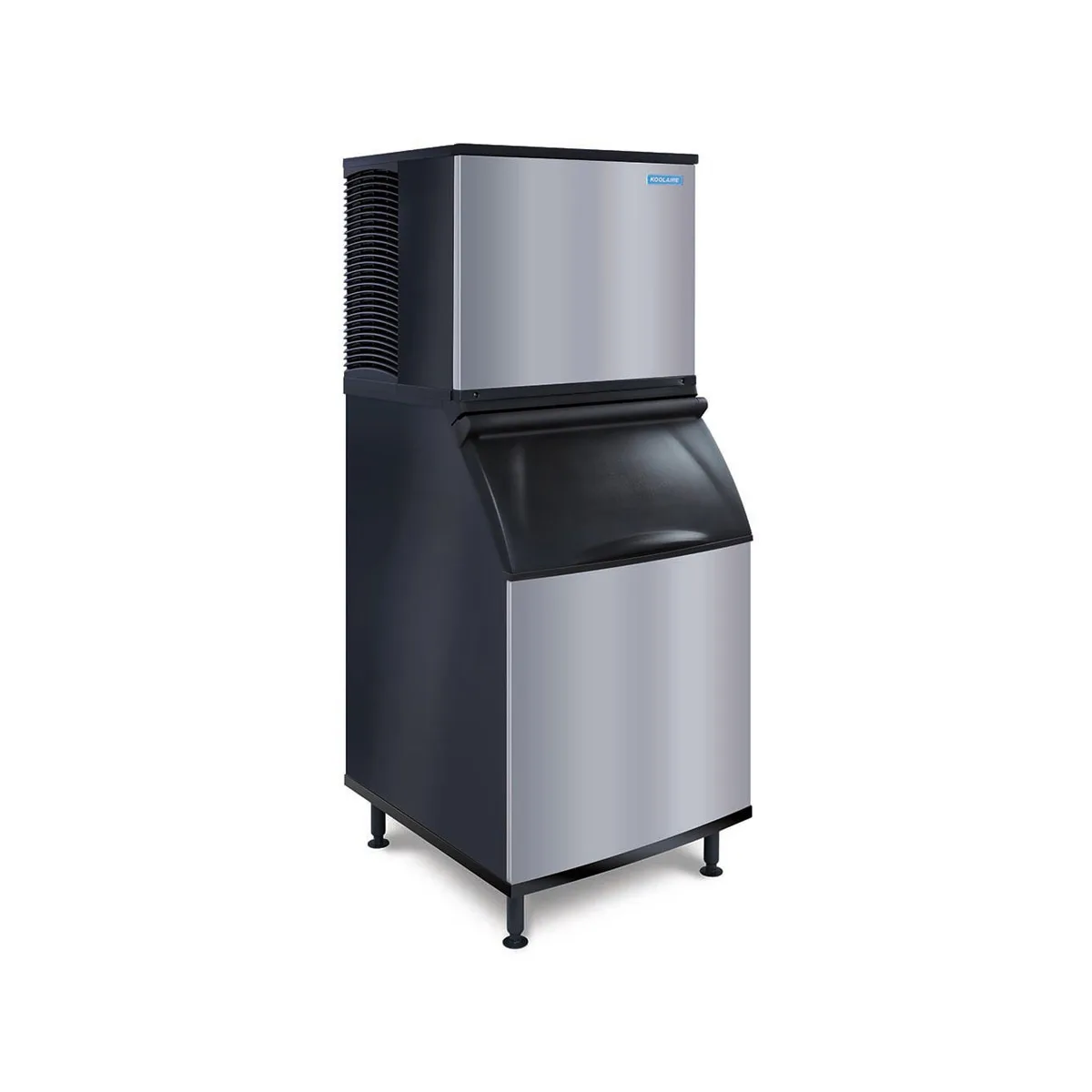 Koolaire KYT1000A/K570 Air Cooled Half Cube 960 lb Ice Machine with Bin, 532 lb Storage