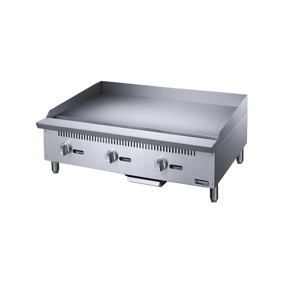 Dukers Appliance Co DCGMA36 36" Countertop Manual Gas Griddle, 1" Steel Plate, 90.000 BTU