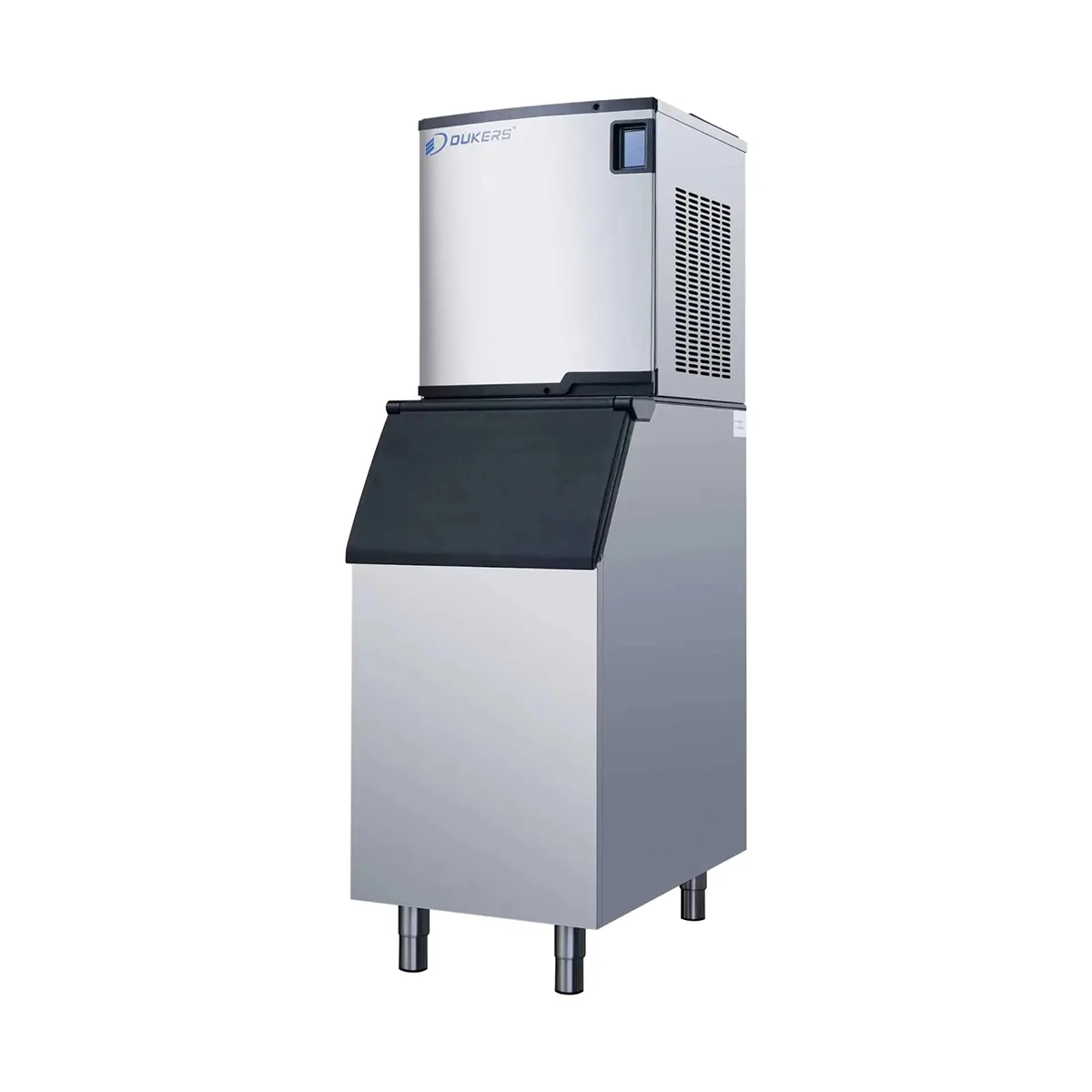 Dukers DIM-700A 30" Air Cooled Half Cube 785 lb Ice Machine with Bin, 550 lb Storage