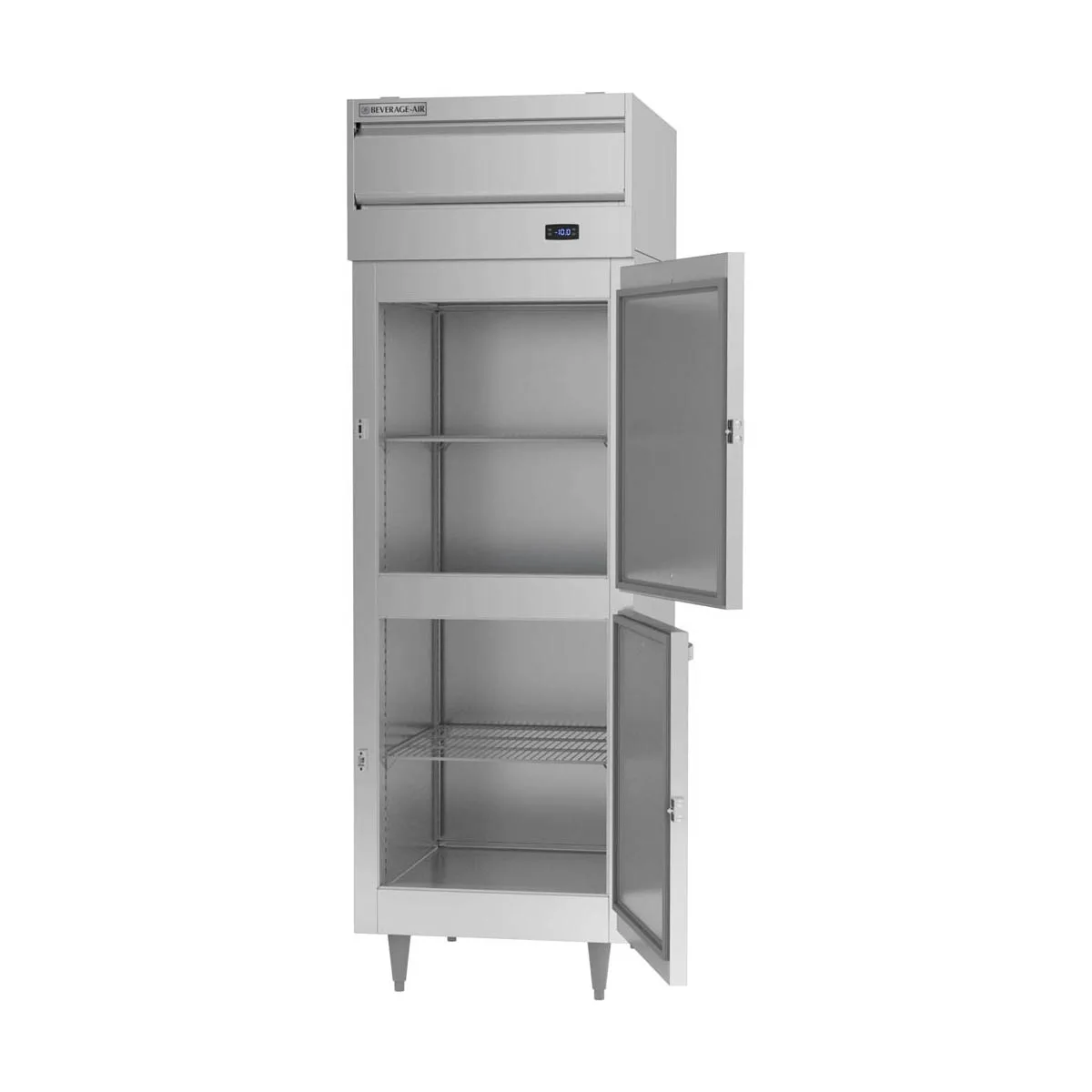 Beverage Air PF1HC-1AHS 26" One Section Reach-In Freezer w/ 2 Half Solid Doors, Aluminum Interior, 21 cu. ft.