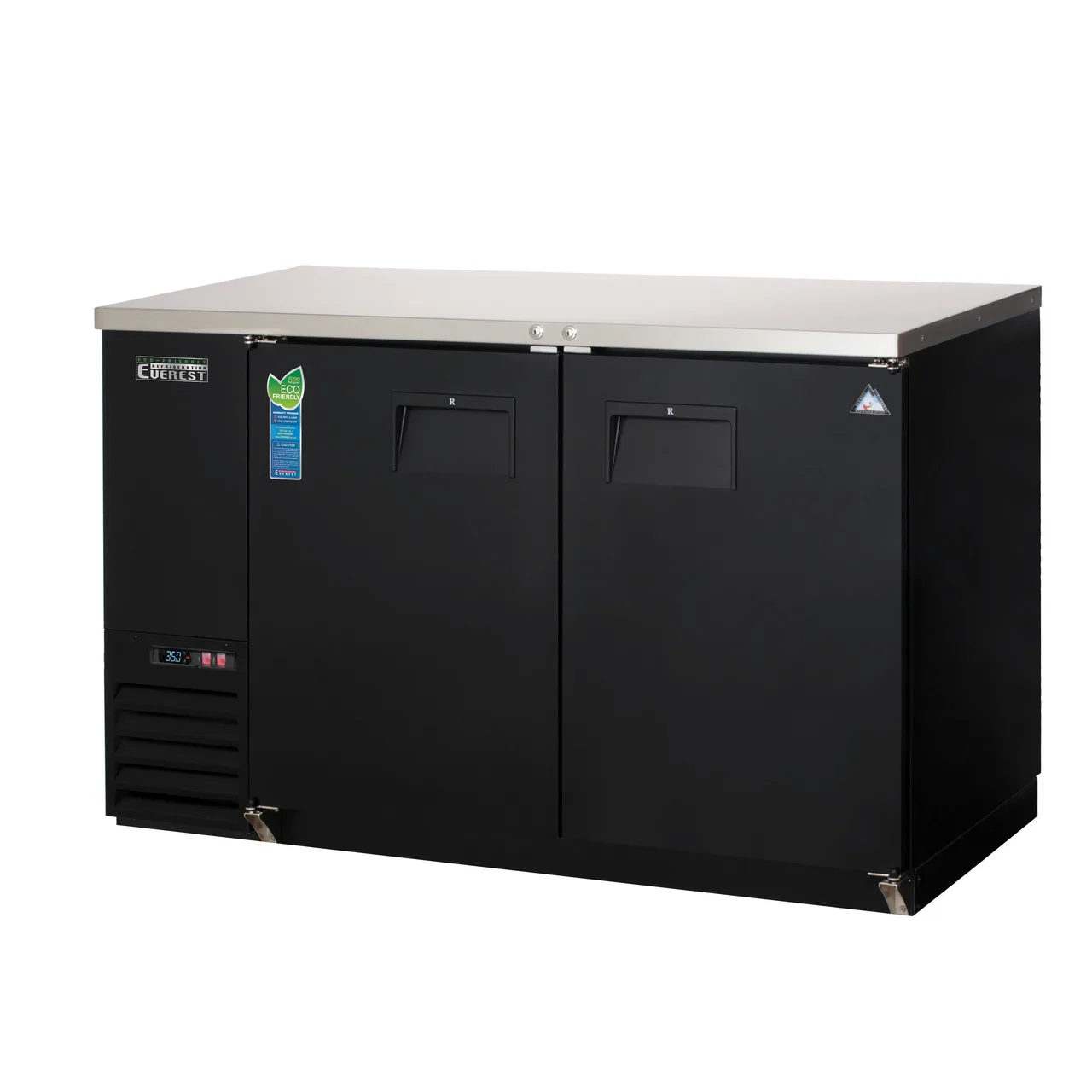 Everest EBB48 49" Two Section Back Bar Cooler with Solid Door, 14.0 cu. ft.