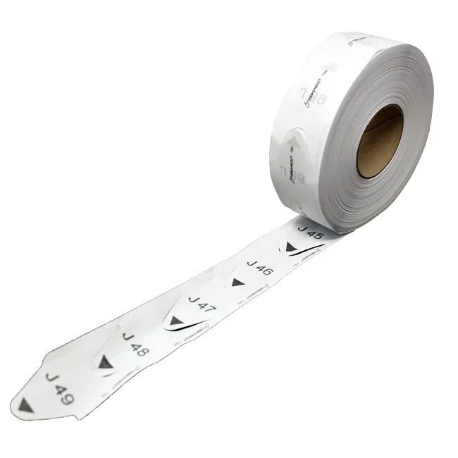 Omcan USA 45300 Take a Number Ticket Roll - White Individual Roll for Grocery Display - 1/Roll