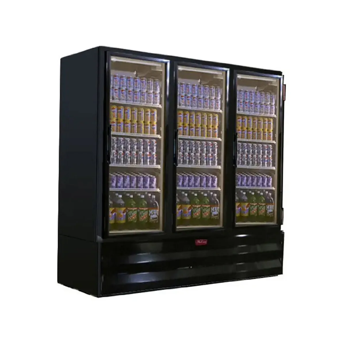 Howard-McCray GF65BM-B-FF 78" 3 Glass Door Merchandiser Freezer in Black, 65 cu. ft.