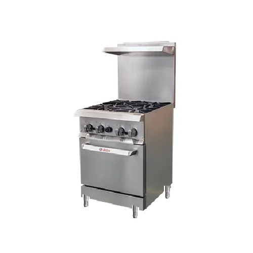 IKON IR-4-24 24" Gas Restaurant Range w/ (4) Open Burners, (1) Static Oven, 153.000 BTU