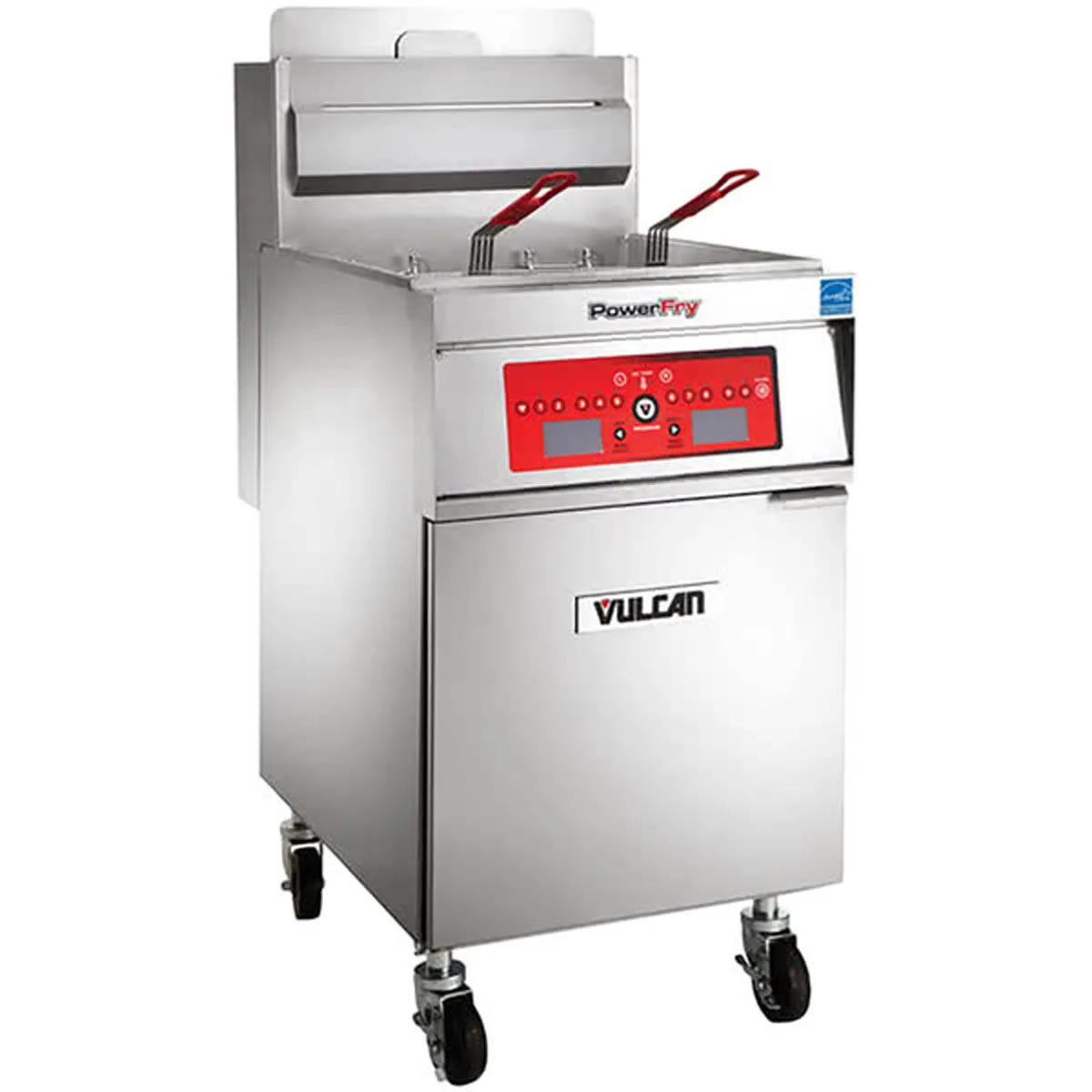 Vulcan 1TR85D 21" Floor Model Full Pot Gas Fryer, Digital Control, 90 lbs, 90.000 BTU