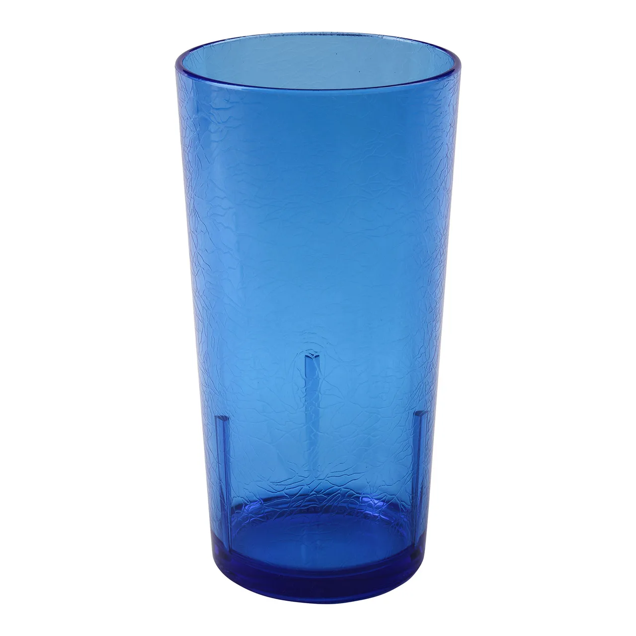 Cambro D24608 - Del Mar 24 oz Tumbler, 3‑7/16" Top Dia, Blue Crackled SAN, Rolled Rim, Stackable