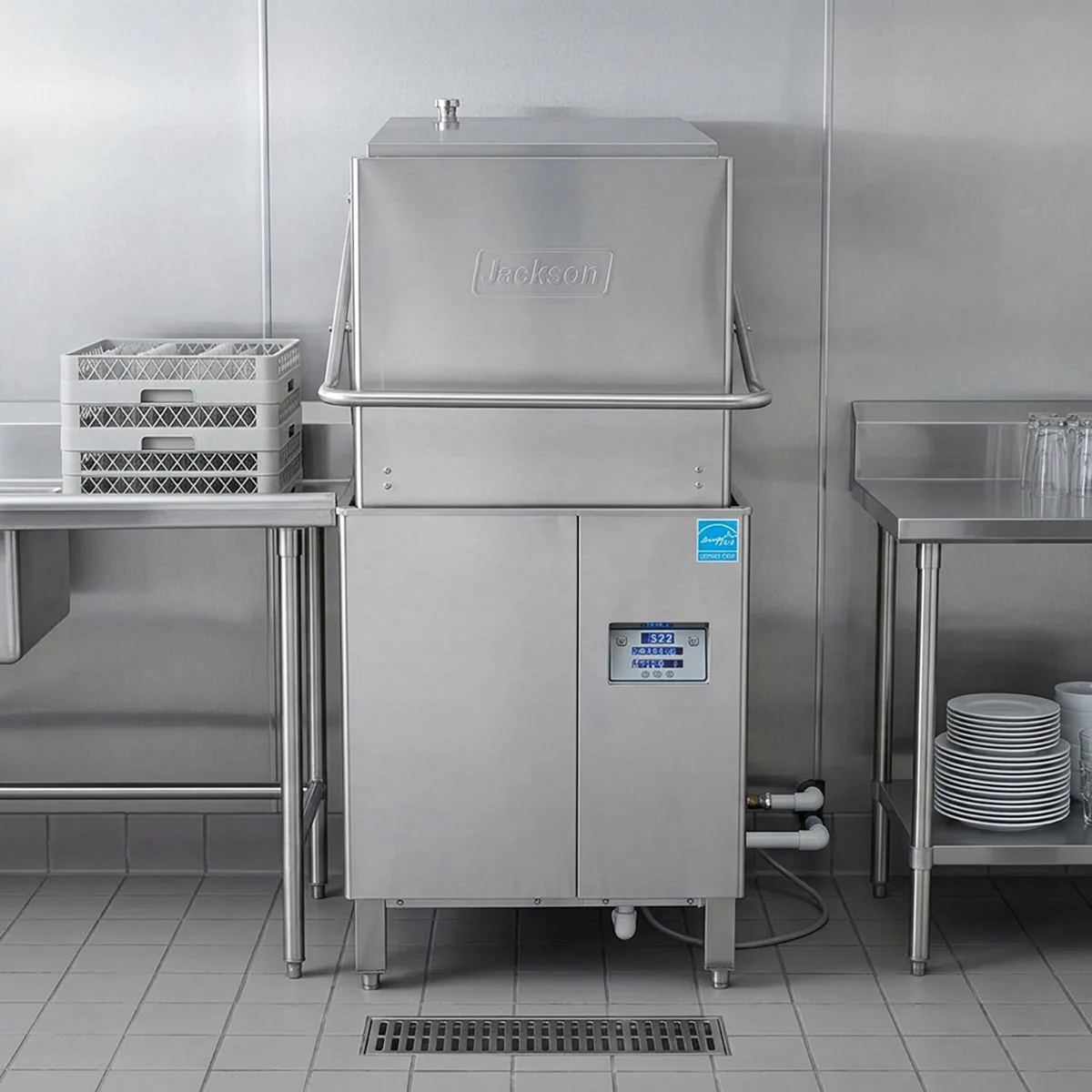 Jackson WWS DYNASTAR W/O 29" Door Type Dishwasher, 57 RPH - 41 Gal/Hr - High Temp Without Booster