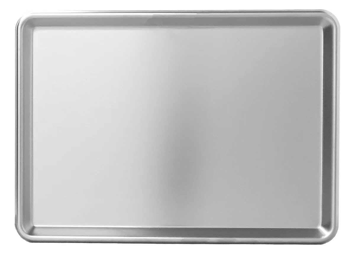Omcan USA 81021 - Solid Uncoated 13" x 18" Bun/Sheet Pan, 20‑Gauge Stainless Steel, NSF