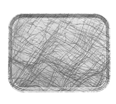 Cambro 1520277 Camtray Rectangular Tray, 15" x 20-1/4" Fiberglass, Swirl Gray, Dishwasher Safe, NSF