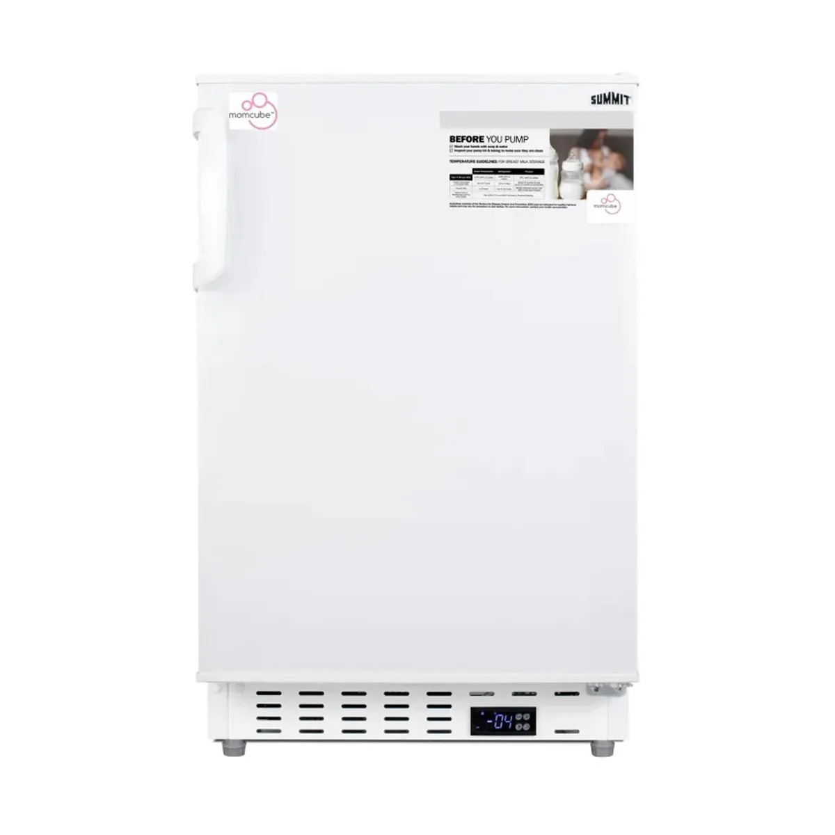 Summit ALFZ36MC 19.75" Undercounter Breast Milk Freezer, White, 2.68 cu. ft.