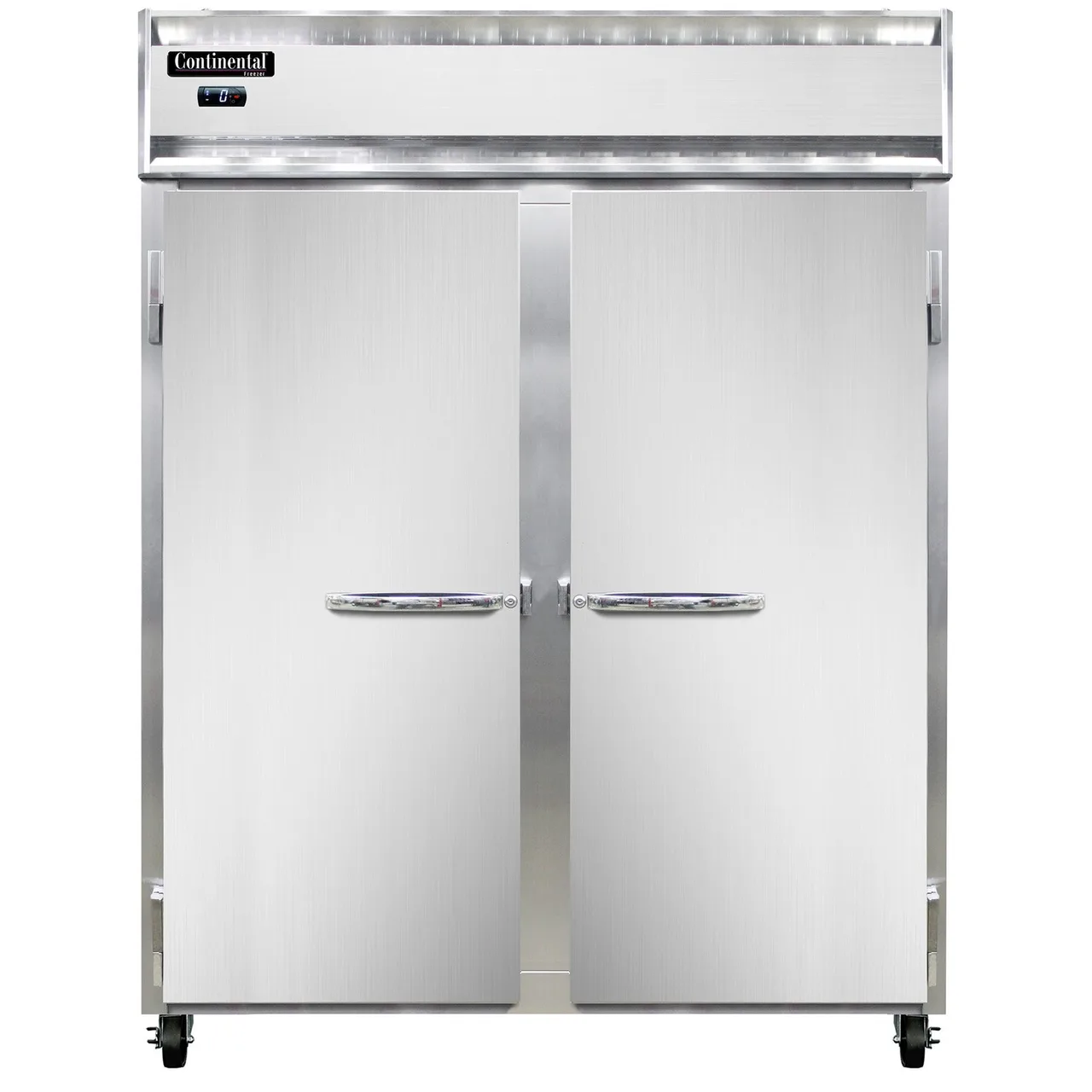 Continental Refrigerator 2FENSAPT 57" 4-Solid Door Pass-Thru Freezer, Top Mounted, Stainless Steel, 50 cu. ft.