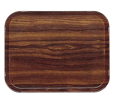Cambro 46308 Rectangular Tray, 4.25" x 6" Fiberglass, Burma Teak Design, NSF, Dishwasher Safe