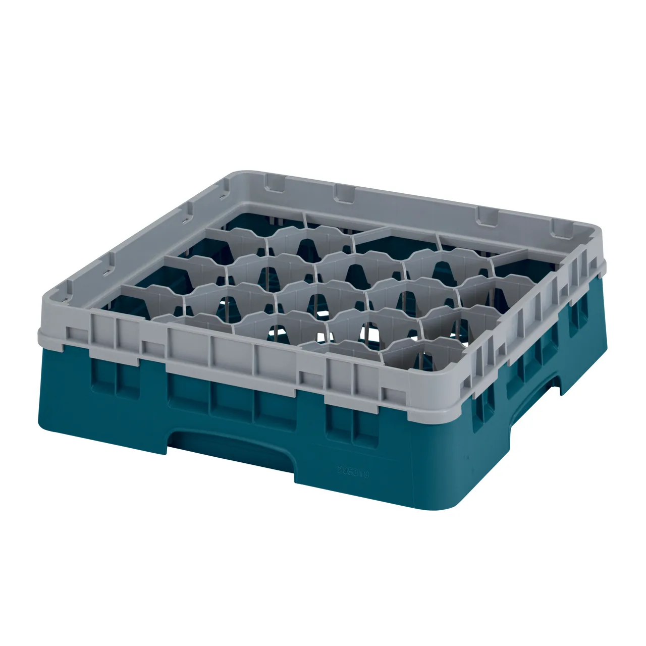 Cambro 20S318414 Camrack Glass Rack, Teal, Full Size, 19-3/4" x 19-3/4", 20 Compartments, 3-7/8" Max Dia