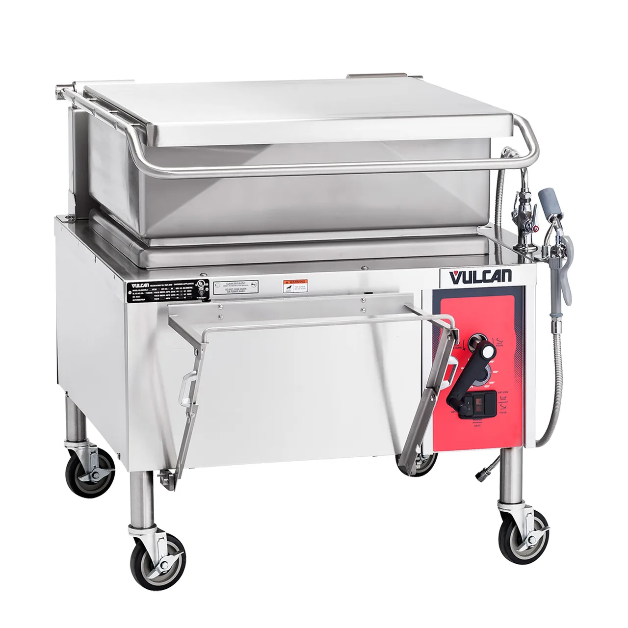 Vulcan VG30 30 Gallon Gas Manual Tilt Braising Pan/Tilt Skillet, Open Frame Base, 90.000 BTU