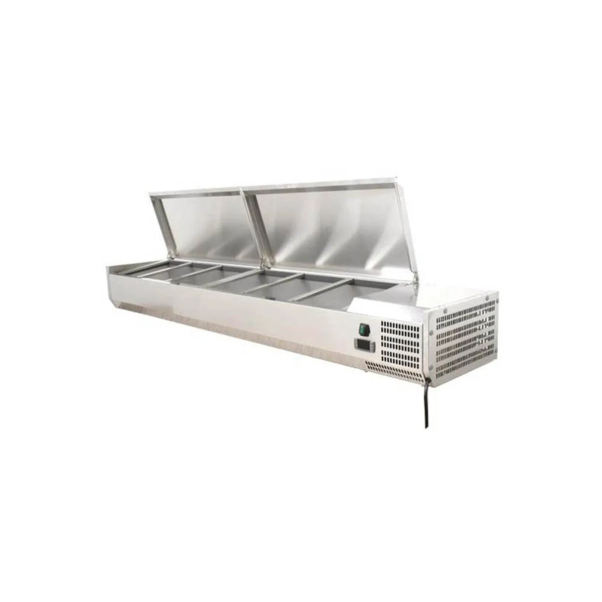 Omcan USA 46497 78" (Rs-Cn-0009-Pss) Refrigerated Topping Rail, 9 Pan Capacity