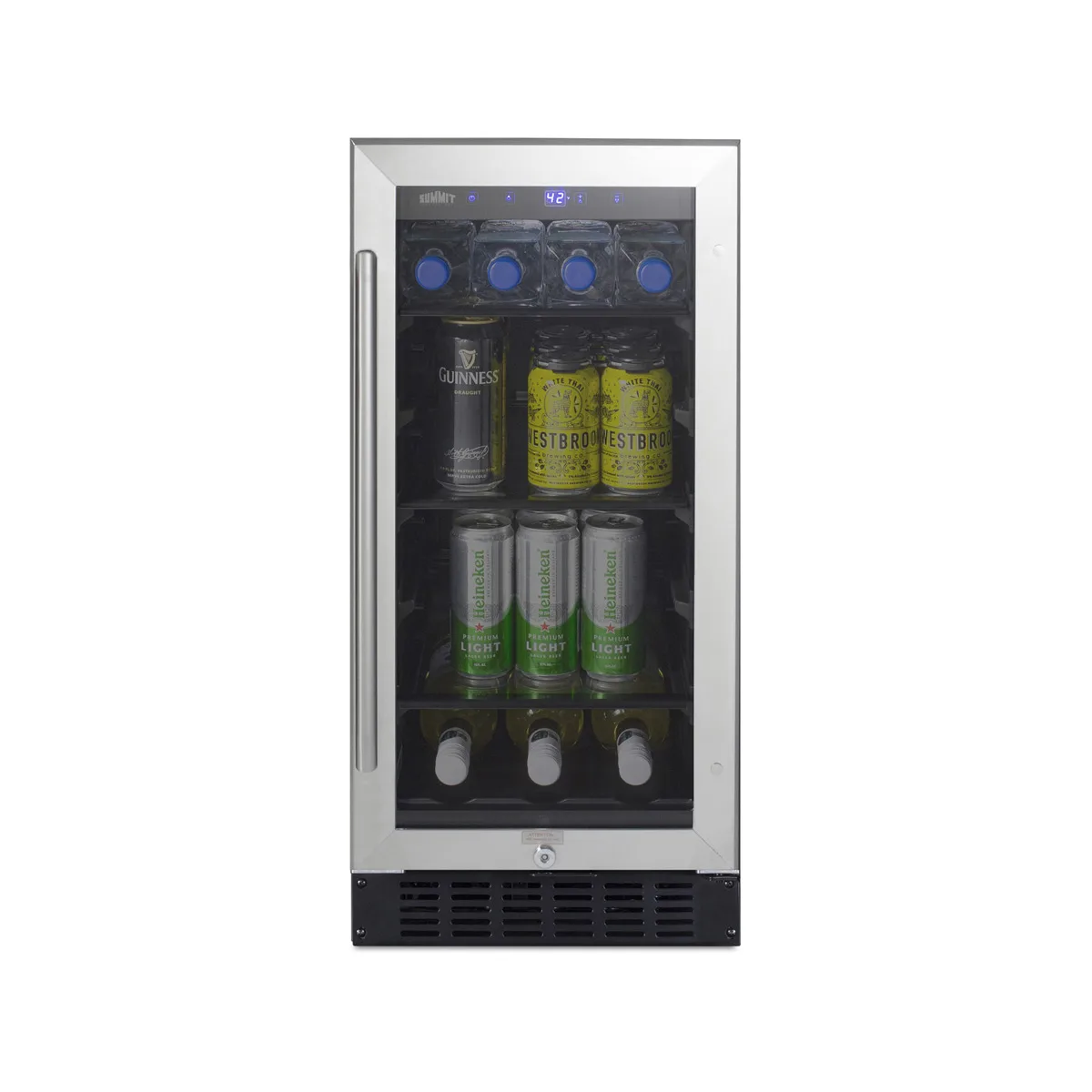 Summit ALBV15CSS Undercounter Beverage Center w/ Glass Door, 2.3 cu.ft