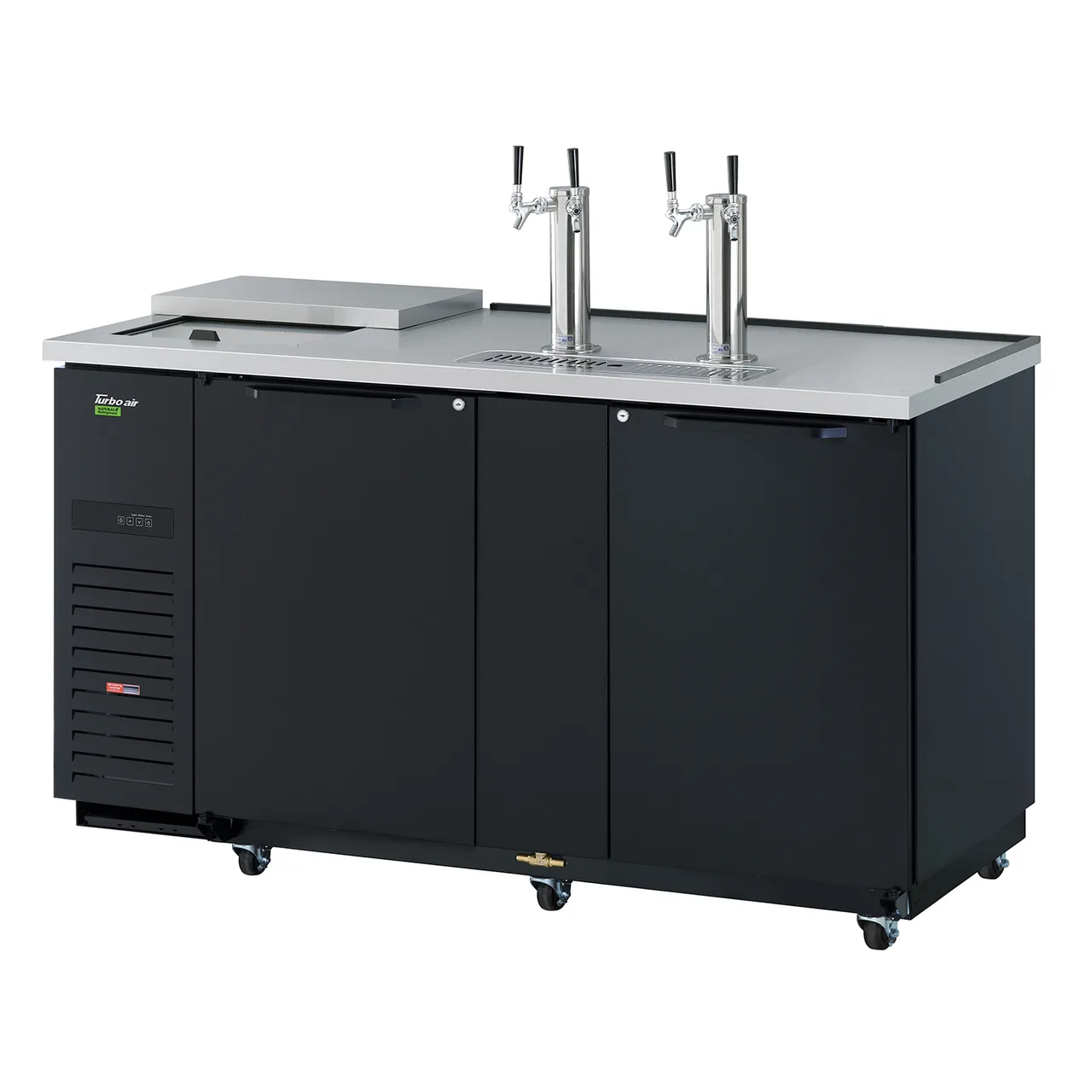 Turbo Air TCB-3SBD-N6 69" 2 Columnss Super Deluxe Series Club Top Beer Dispenser, 3 Kegs