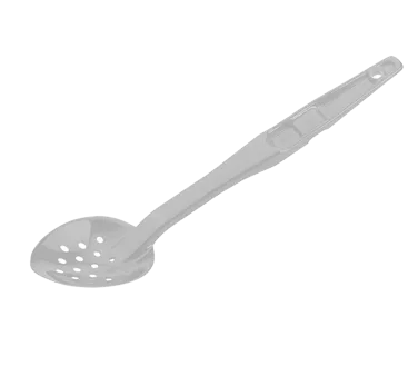 Cambro SPOP13CW133 - 13" Perforated Spoon, Notched Back, Hanging Hole, Beige PC Dishwasher Safe, NSF