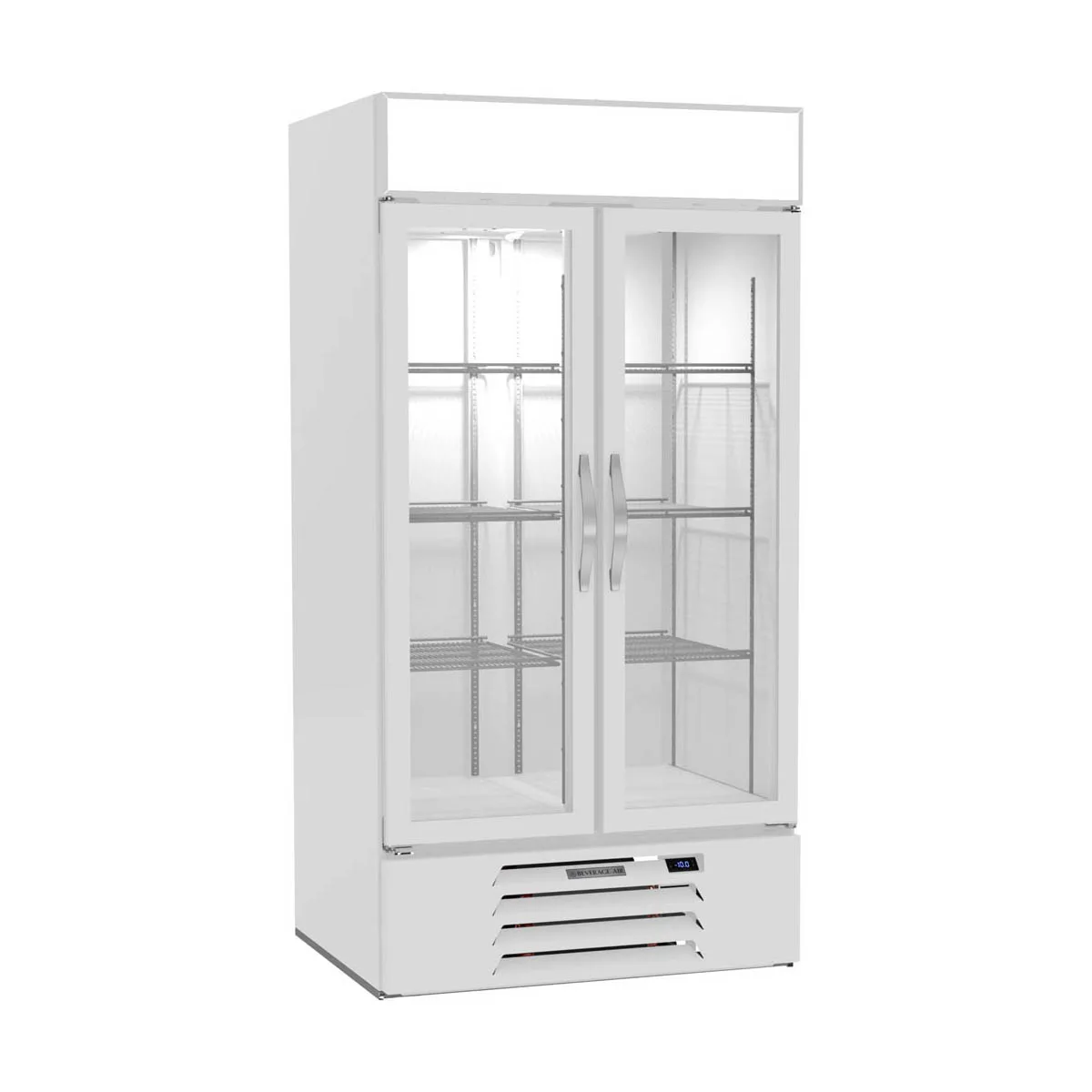 Beverage-Air MMF35HC-1-W 39 1/2" 2 Glass Door Merchandising Freezer in White, 36.87 cu. ft.