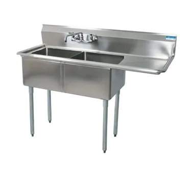 BK Resources BKS-2-18-12-18R Sink, Two Compartment