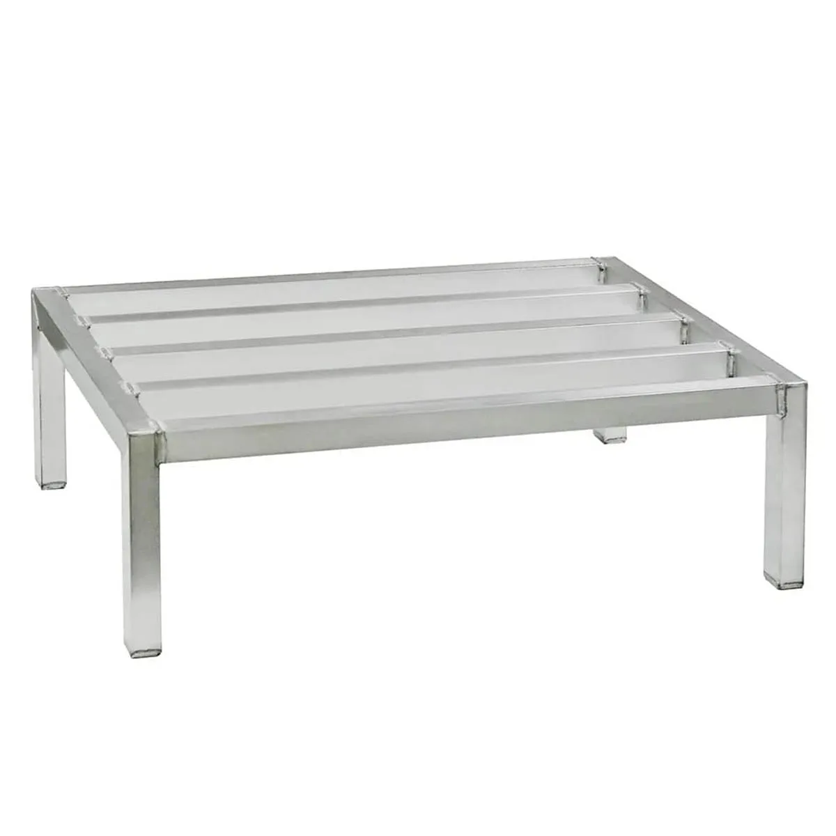 New Age 2007 72" x 30" x 12" Aluminum Mobile Dunnage Rack with 4000 lb. Capacity, NSF