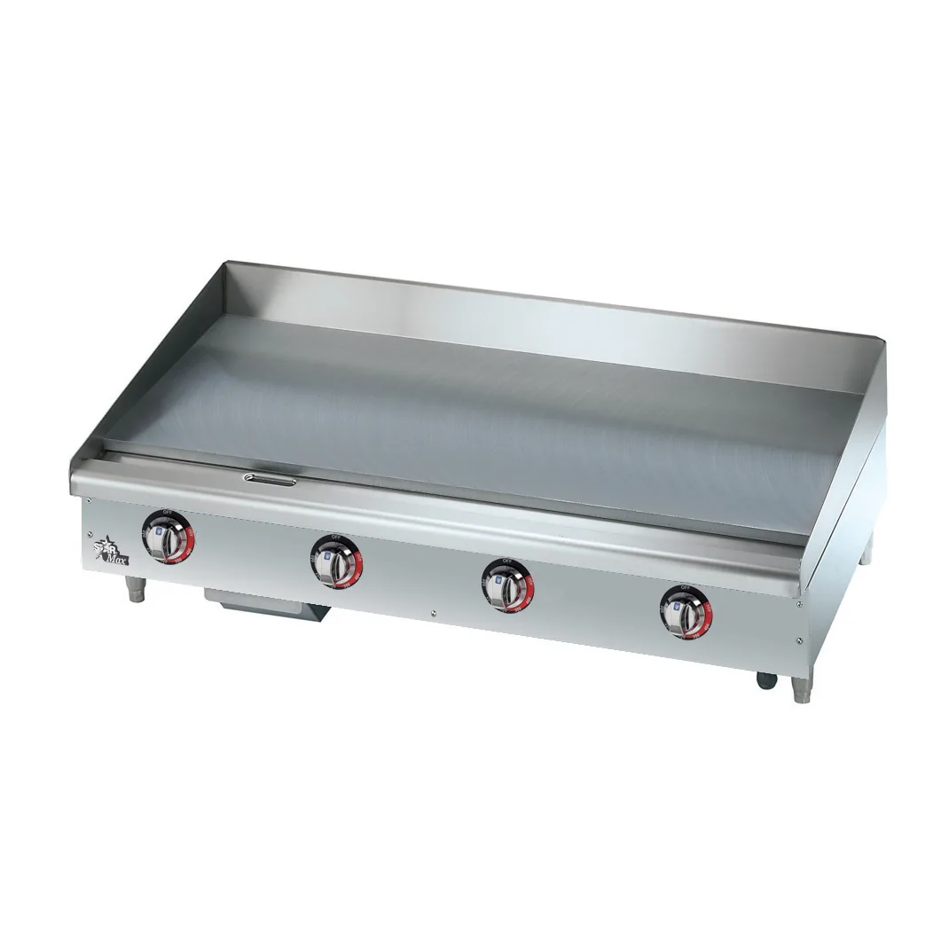Star 548TGF 48" Countertop Electric Griddle with 48" x 20.75" Surface, Steel Plate, Thermostatic Controls