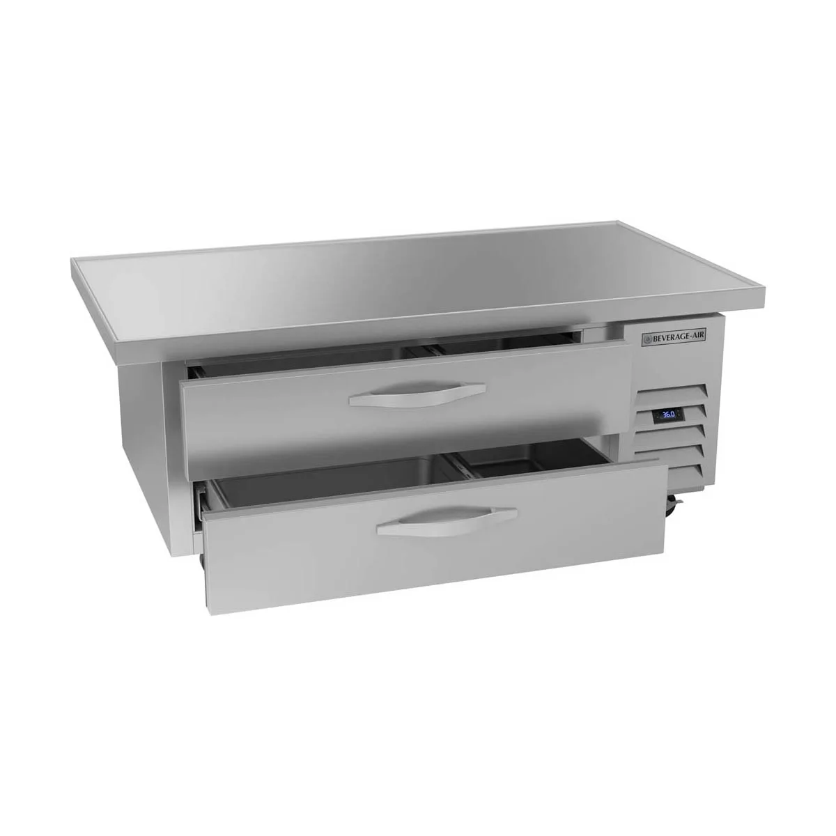 Beverage Air WTRCS52HC-60 60" 2 Drawers Refrigerated Chef Base w/ Marine Edge, 9.6 cu. ft.