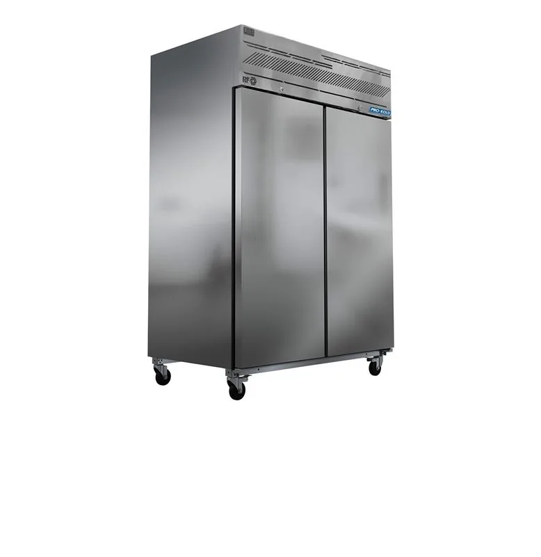 Pro-Kold SSC-45-2S 54.4" 2-Solid Door Reach-In Refrigerator, 46.3 cu. ft., Stainless Steel, Bottom Mounted