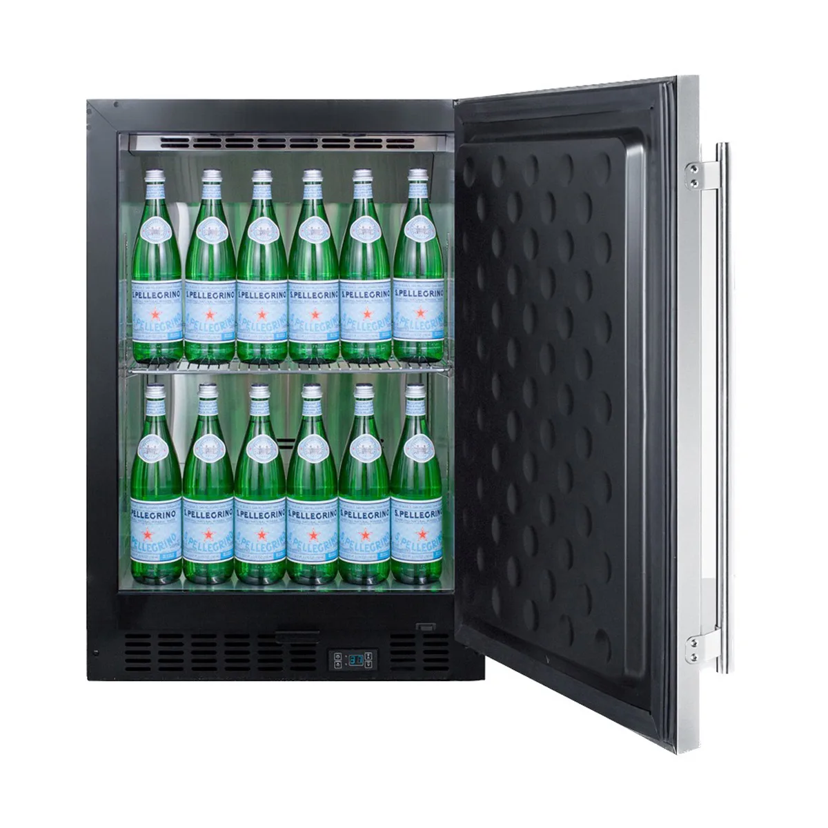 Summit SCR610BLSDCSS 24" One Door Undercounter Refrigerator in Stainless Steel, 5 cu. ft.