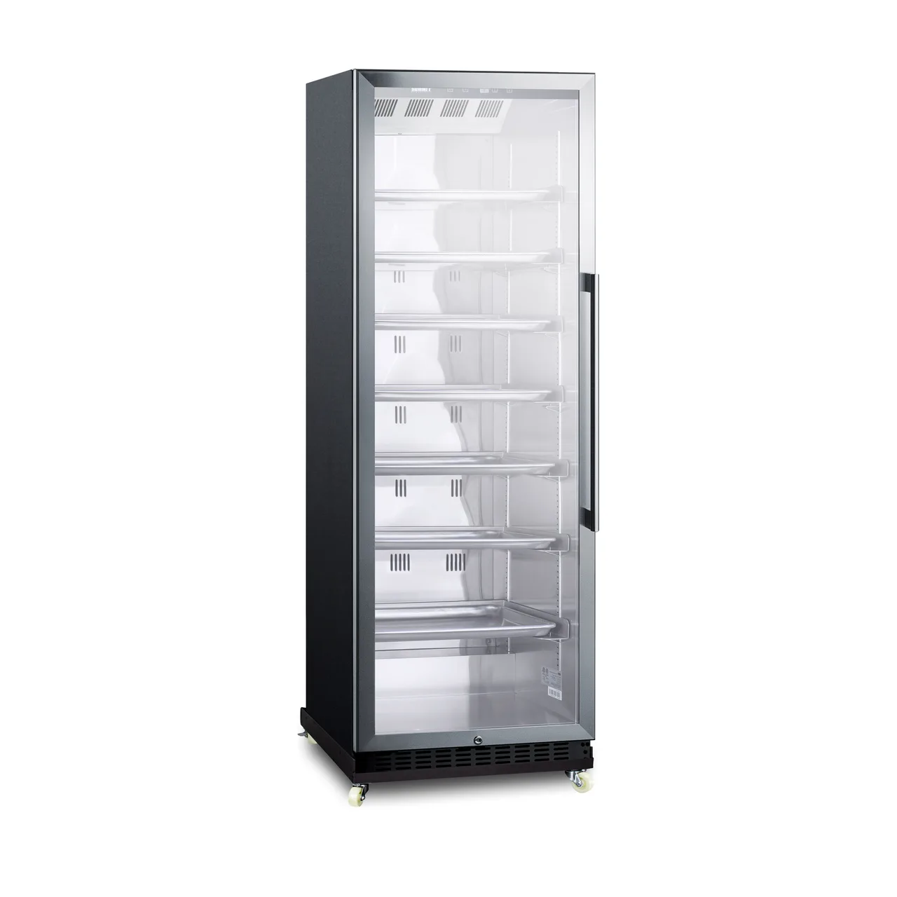 Summit SCR1401LHRI Beverage Center w/ Left Hinged Glass Door, in Black, 12.6 cu.ft