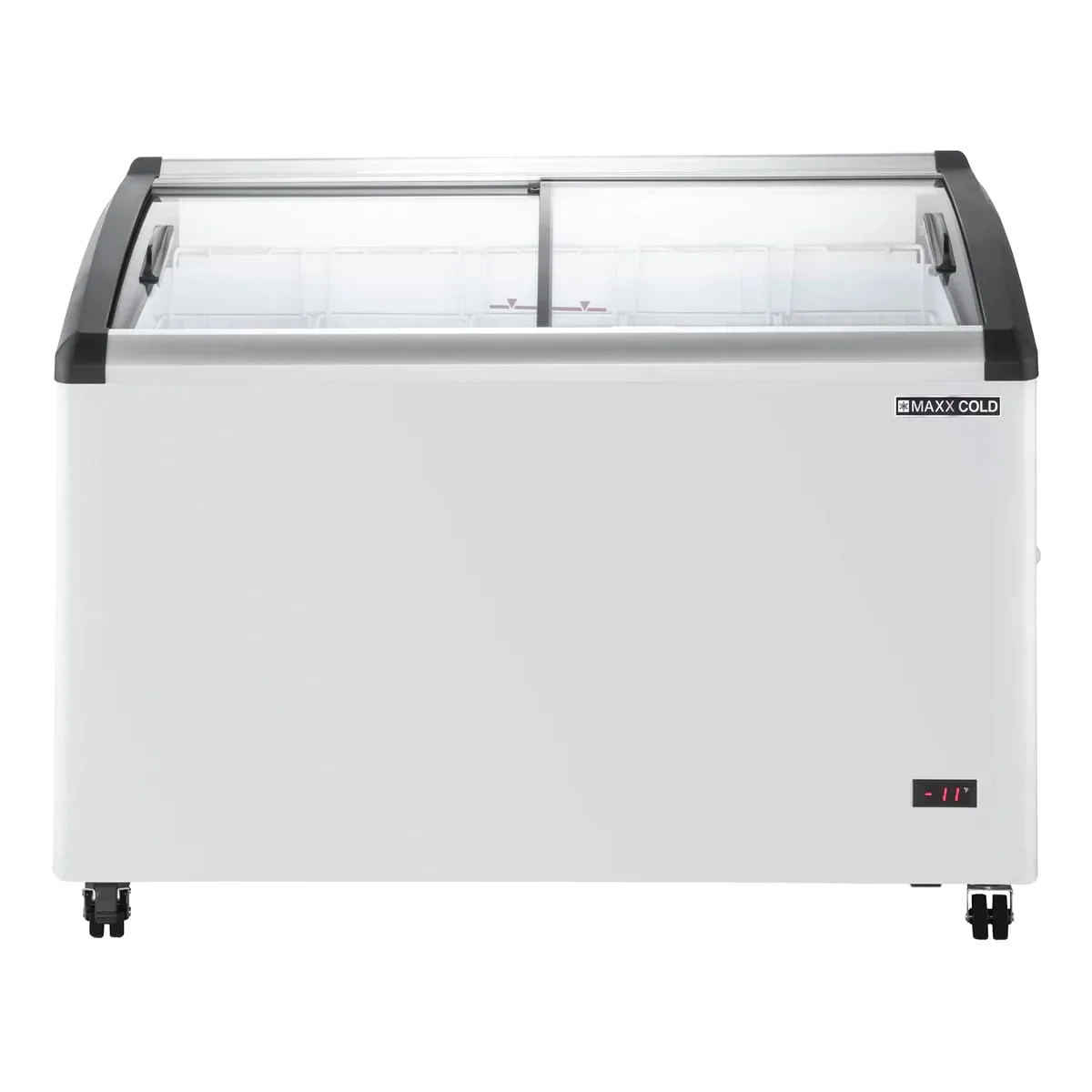 Maxx Cold MXF48CHC-5 47" Curved Lid Ice Cream Display Freezer, 8.62 cu. ft.