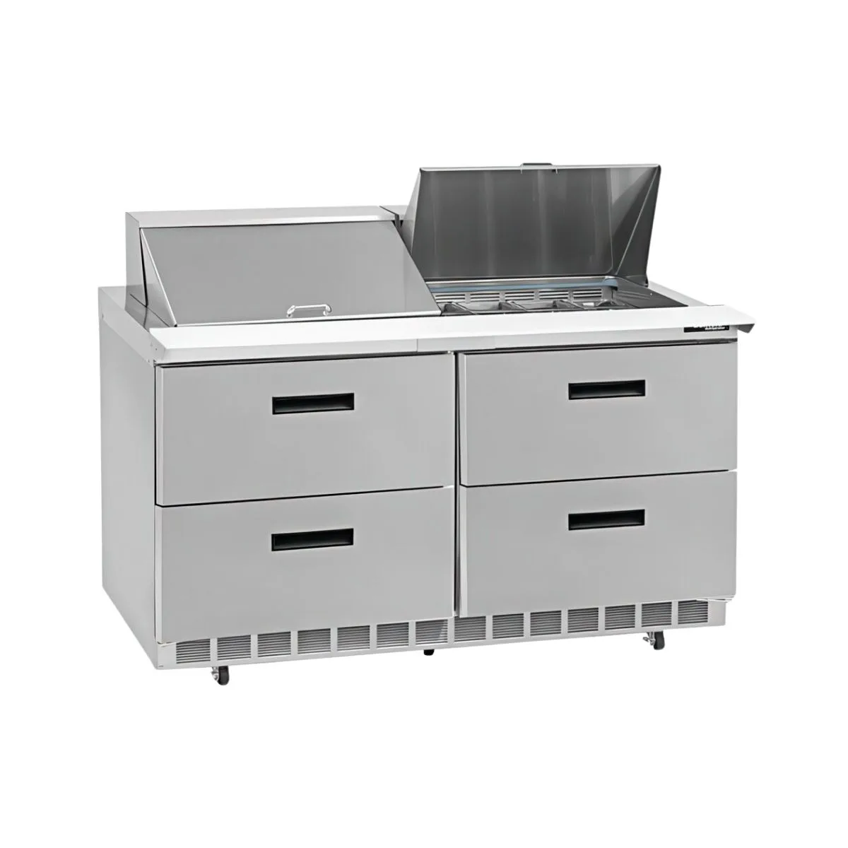 Delfield D4464NP-24M 64" 2-Section Mega Top Sandwich and Salad Prep Table, 24 Pans, 4 Drawers